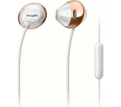 PHILIPS SHE4205WT Headphones - White & Rose Gold PHILIPS SHE4205WT Headphones - White & Rose Gold